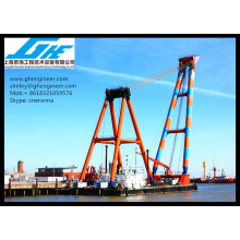 construction supporting floating crane
